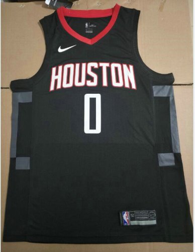 NBA 0 Russell Westbrook Rockets Maillot noir